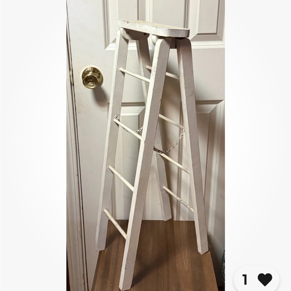 Wooden Ladder  ~ Wooden Stairs ~ Decoration ~ White ~ Handmade